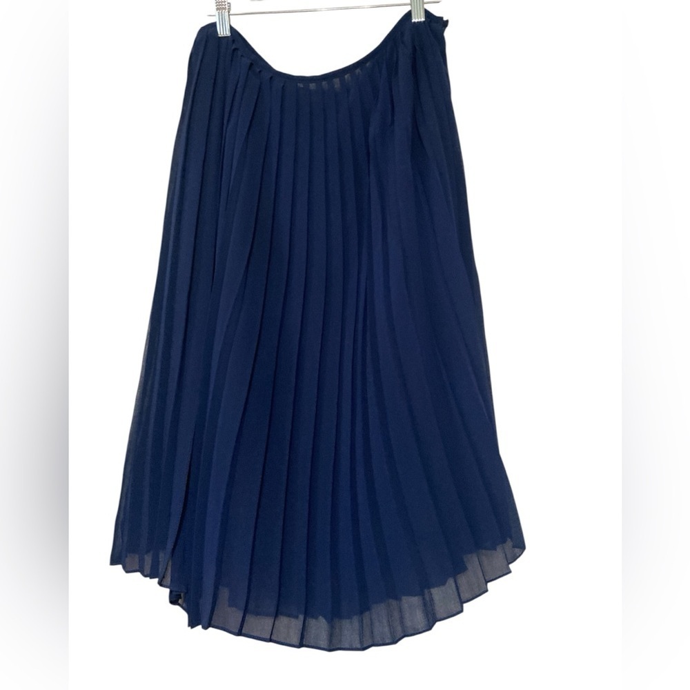 Jones New York Navy Midi A-Line Skirt